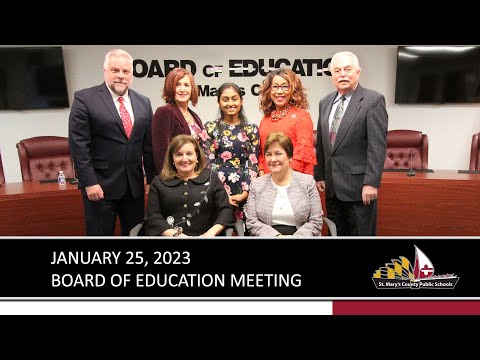 St. Mary's County Public Schools Board of Education Budget Meeting - 01/25/23