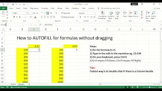 How to Autofill Formulas in Excel without Dragging | Using Shortcuts