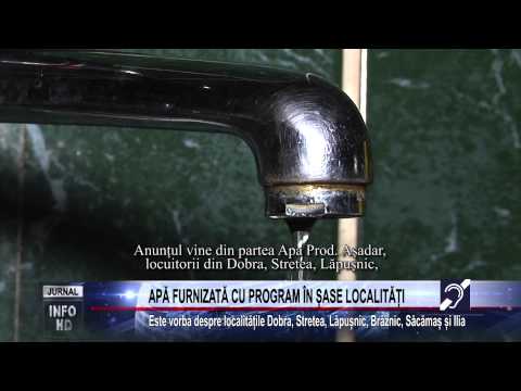 APĂ FURNIZATĂ CU PROGRAM ÎN ȘASE LOCALITĂȚI