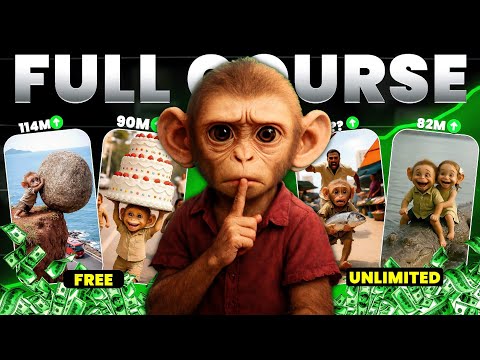 Create Viral AI Monkey YouTube Shorts with FREE Tools (Step-by-Step Course)