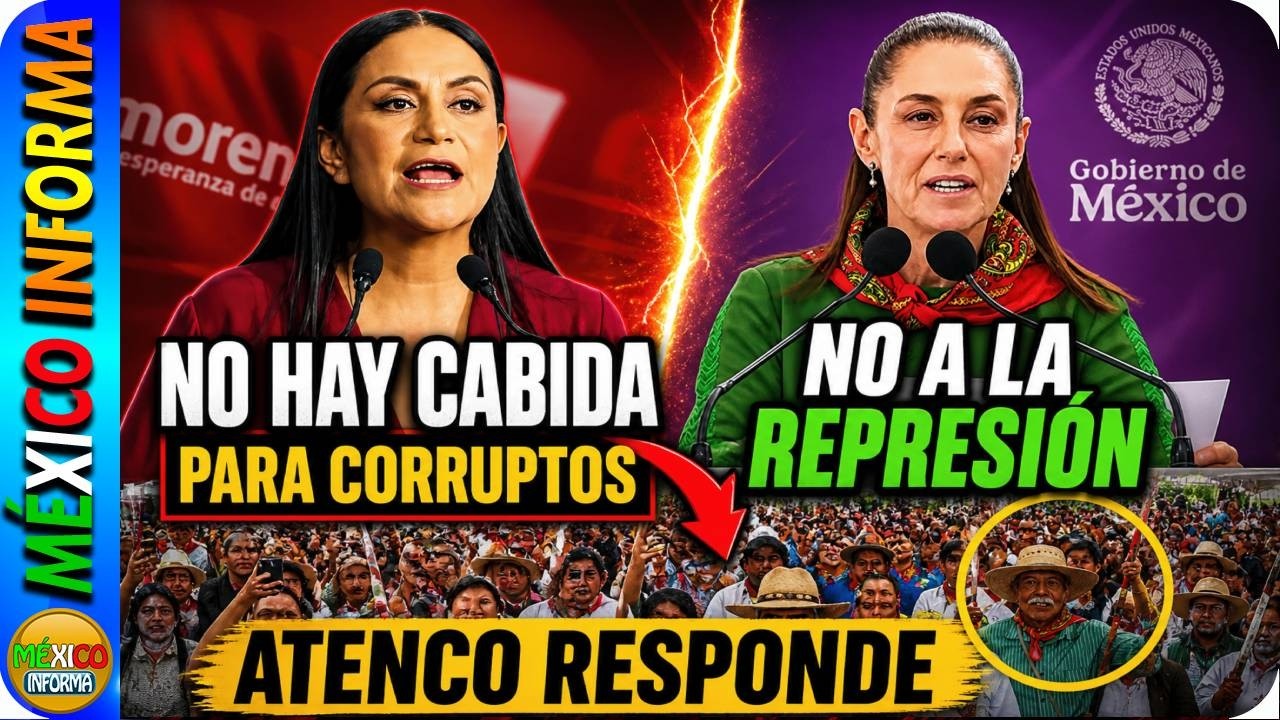 EN MORENA NO CABEN LOS CORRUPTOS. SHEINBAUM MANDA PODEROSO MENSAJE DESDE ATENCO. NO A LA REPRESIÓN.