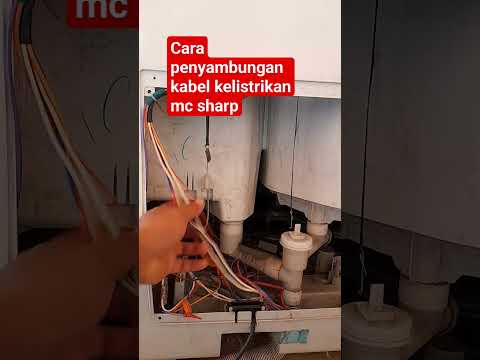 How to connect the electrical wiring to a Sharp washing machine