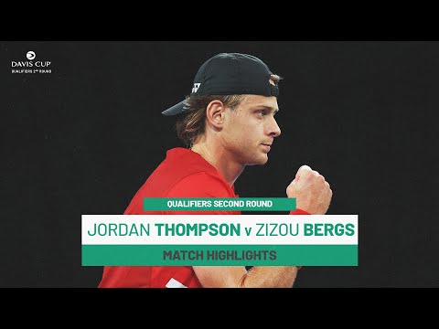 Jordan Thompson v Zizou Bergs | Australia v Belgium | 2025 Davis Cup Qualifiers 2R Match Highlights