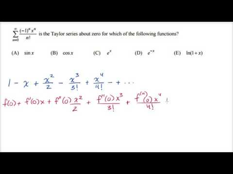 Worked Example Recognizing Function From Taylor Series Video Khan Academy