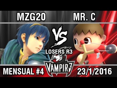 [Vampir3 Mensual #4] MZG20 (Marth, Zelda) vs Mr.C (Aldeano) SSB4 Losers R3