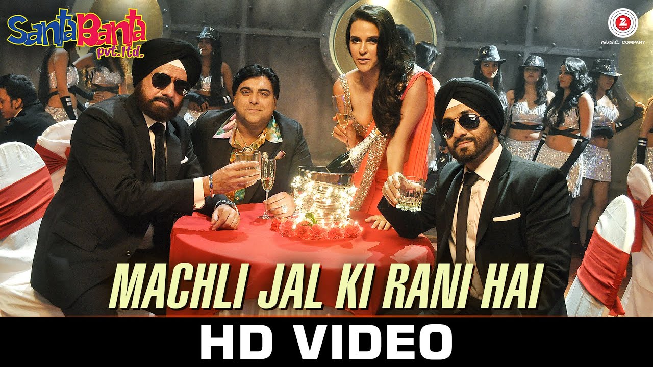 Machli Jal Ki Rani Hai Lyrics  | Santa Banta Pvt Ltd | Vir Das, Boman Irani | Sonu Nigam, Vikas Bhalla | Jaidev Kumar