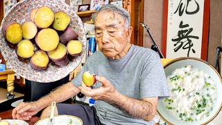 【８９歳のお昼ごはん】質素に食べる健康習慣｜戦前から食べ続ける沖縄の味｜ゆし豆腐と芋｜三線