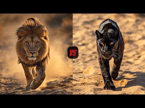 Lion vs Tiger vs Black Panther - ANIMAL BATTLE IN DESERT - Who will Survive😱 ?