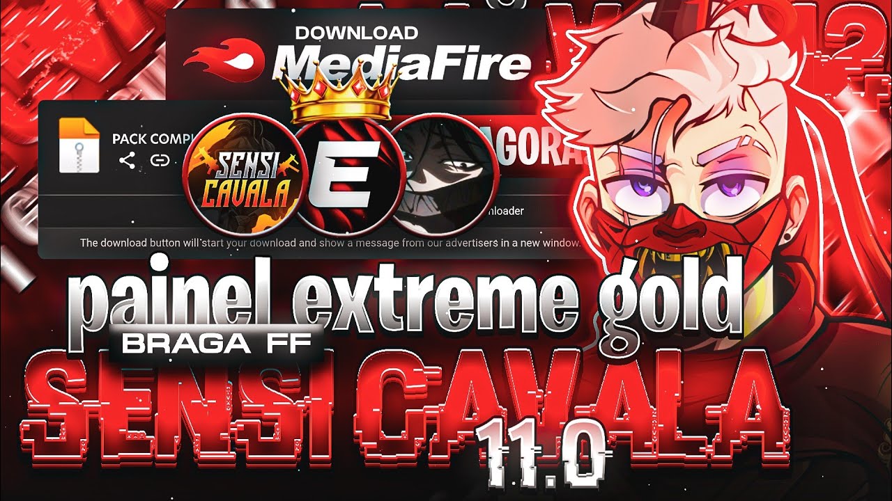 Saiu Novo!! EXTREME EMULATOR GOLD 😈 PACK SENSI CAVALA 11.0 - SENSI BRAGA FF - SENSIBILIDADE FREEFIRE