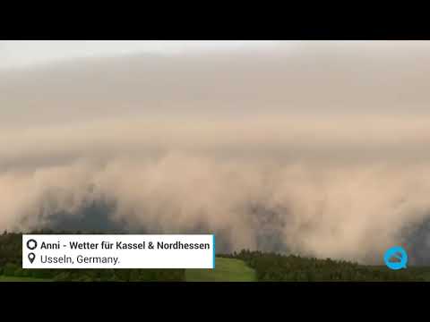 Spectacular shelf cloud in Germany