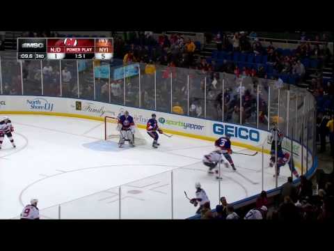 Michael Grabner goal Feb 16 2013 NJ Devils vs NY Islanders NHL Hockey