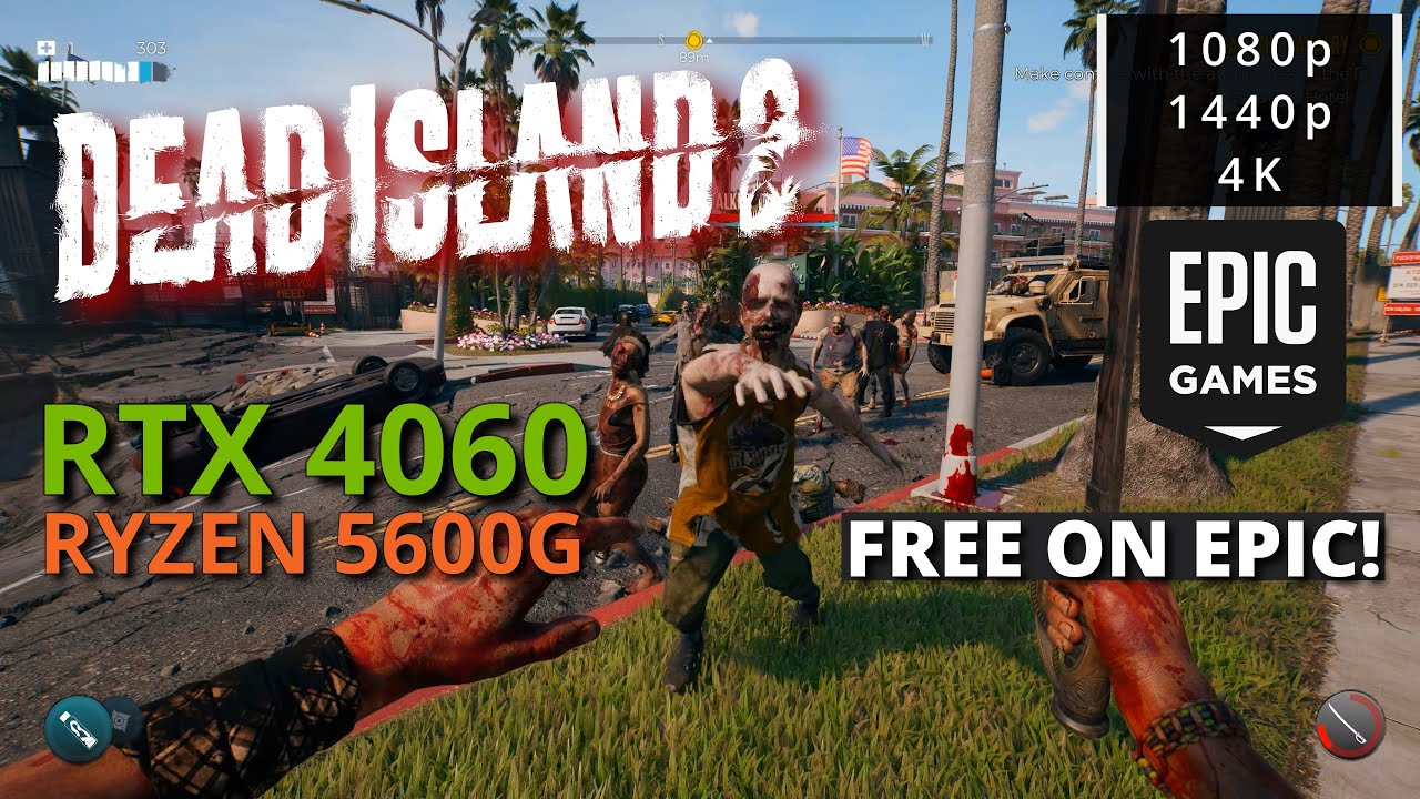 Dead Island 2 on RTX 4060 + Ryzen 5600G – 1080p/1440p/4K