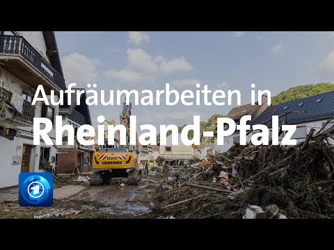 Nach Unwetter: Aufräumarbeiten in Rheinland-Pfalz