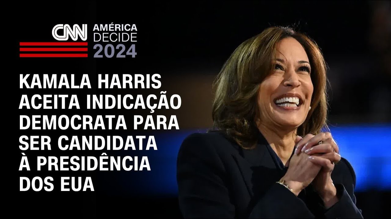 Kamala Harris aceita indicação Democrata para ser candidata à Presidência dos EUA | AMÉRICA DECIDE