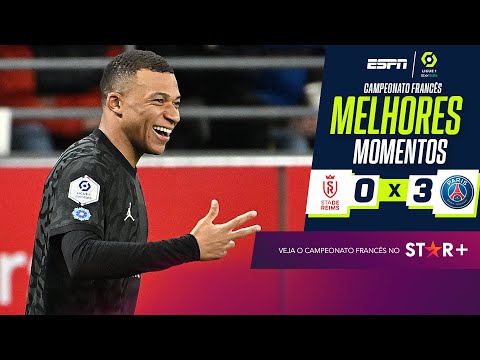 MBAPPÉ ANOTA HAT-TRICK SENSACIONAL, e PSG atropela Reims I Melhores Momentos
