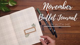 2021 November Bullet Journal | Plaid Theme Journal Setup | November Plan with Me | Simple Bujo