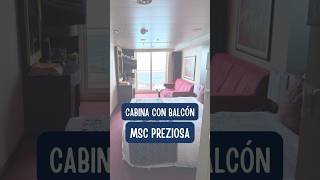 Cabina 10102 del #mscpreziosa 😍 ¿Viajarías en una cabina con balcón? #mardecrucero #msccruises