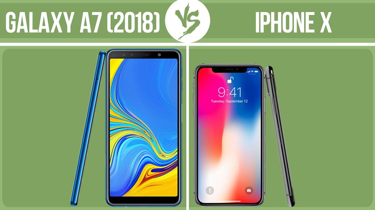 Samsung Galaxy A7 (2018) vs Apple iPhone X ✔️
