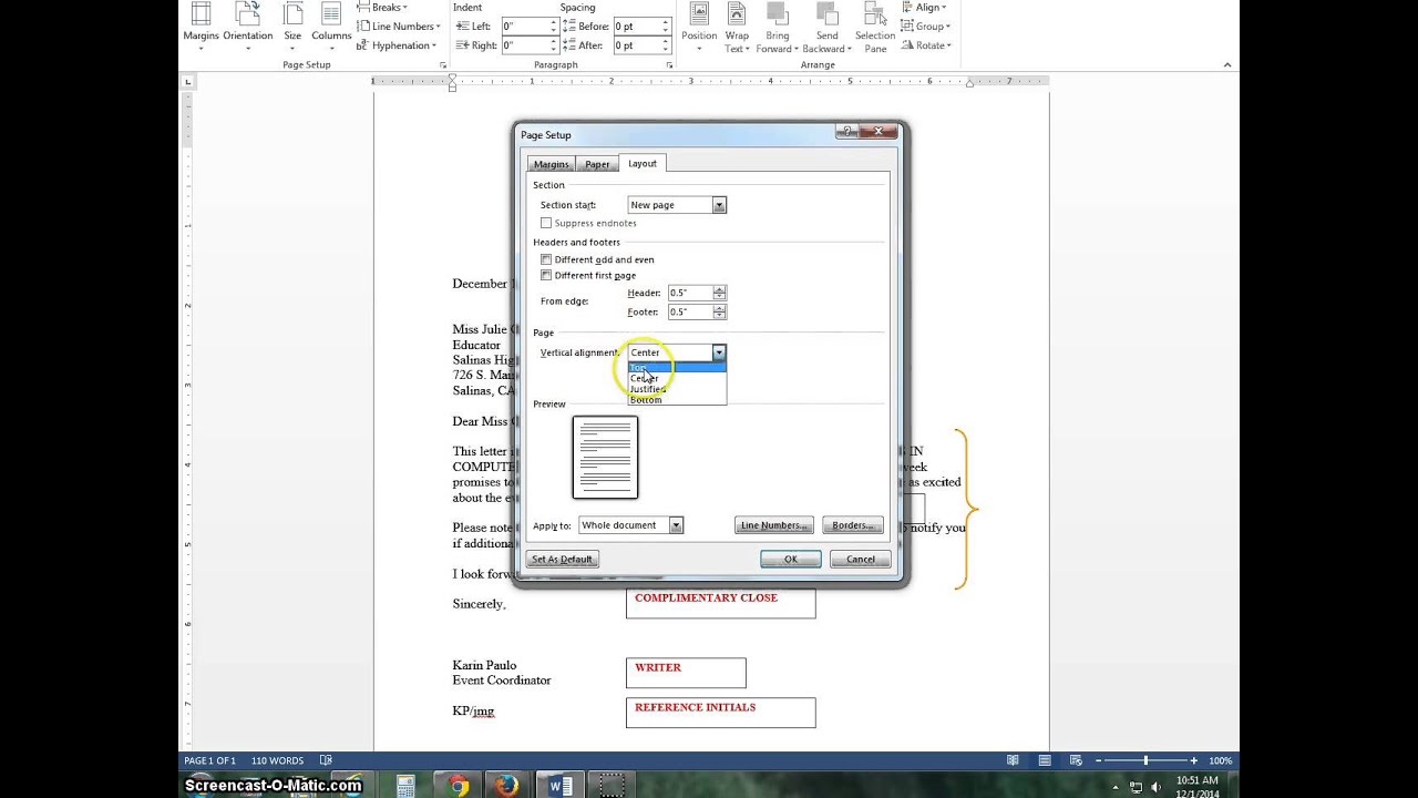 BT 1-2-Personal Business Letter