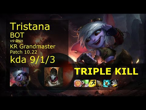 Tristana ADC & Sett vs Jhin & Alistar - KR Grandmaster 9/1/3 Patch 10.22 Gameplay // [롤] 트리스타나 vs 진