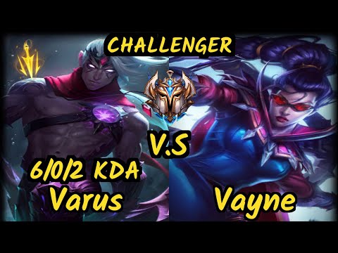 VIT Attila (VARUS) vs VAYNE - 6/0/2 KDA BOTTOM ADC CHALLENGER GAMEPLAY - EUW