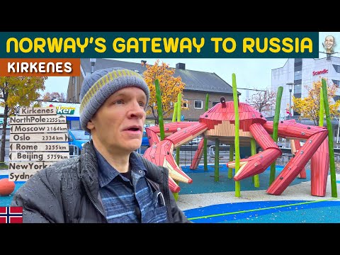 Walking streets of international Kirkenes, Norway