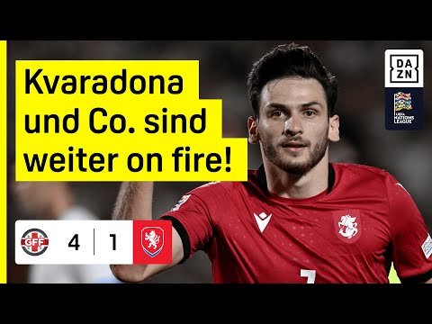 Furiose Georgier machen weiter wie bei der EM: Georgien - Tschechien | UEFA Nations League | DAZN