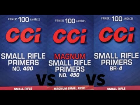 CCI Small Rifle Primer Comparison  (CCI 400 VS CCI 450 VS CCI BR-4)