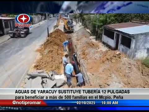 Aguas de Yaracuy sustituye tubería para beneficiar a más de 500 familias en el municipio Peña