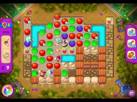 GardenScapes Level 3734 no boosters (17 moves)