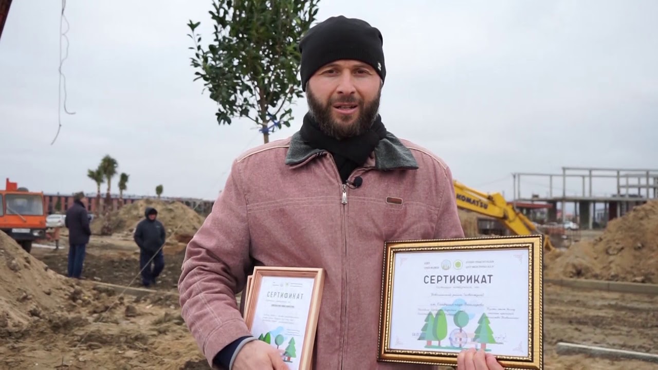 Новострой, посадка деревьев в духовном центре