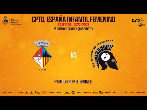 #CDEInfantilBM - Femenino - Partido por el Bronce | C. H. Ascó : Pozuelo de CVA