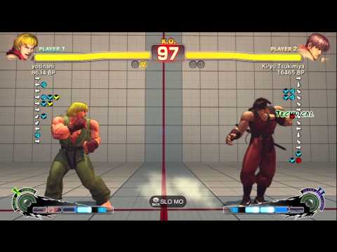 Kiryu Tsukimiya [Guy] vs yosinani [Ken] SSF4 Japanese Online Ranked Matches - TRUE-HD