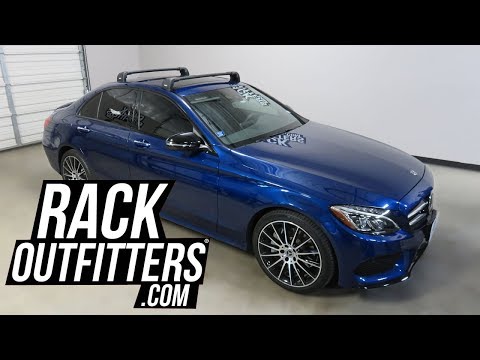 Mercedes-Benz C-Class 4-Door Sedan with Thule AeroBlade EDGE Roof Rack Crossbars