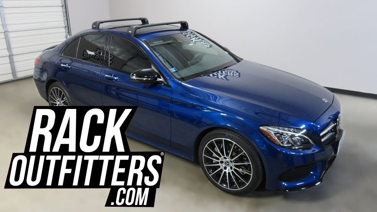 Mercedes-Benz C-Class 4-Door Sedan with Thule AeroBlade EDGE Roof Rack Crossbars