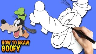 How to draw Goofy - Easy step-by-step drawing lessons for kids