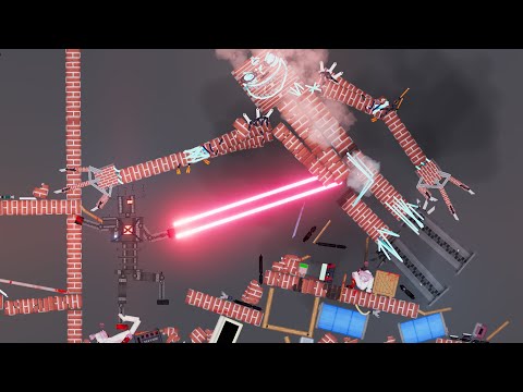 THE FALLEN KING VS BRICK GOLEM FIGHTING - PEOPLE PLAYGROUND 1.22