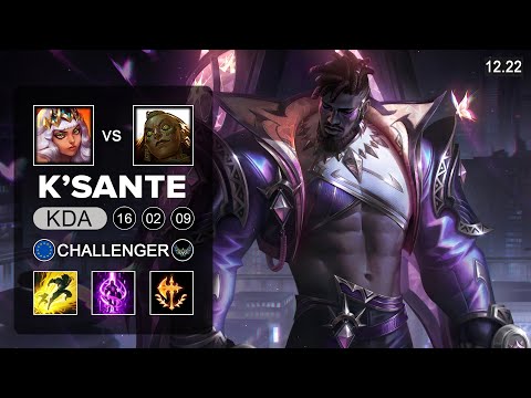K'Sante vs Qiyana Mid - EUW Challenger - Patch 12.22 Season 12