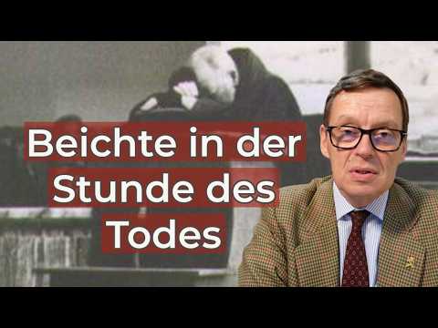 Padre Pio hears the confession of a spiritual child in bilocation.