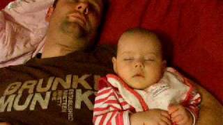 Daddy having a nap with Sophie!