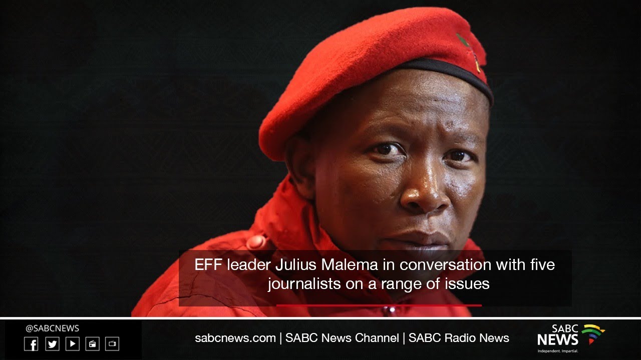 EFF leader Julius Malema in conversation with 5 Journalists