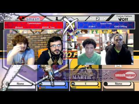 Sm4shburger 11: iQHQ | Cliffdog (Mario/Fox) vs SS | Mr. E (Marth)