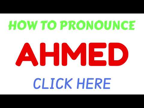 How To Pronounce Ahmed | how to say Ahmed correctly | correct pronunciation of Ahmed