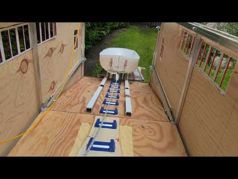 B: Tyne Class Lifeboat model + boathouse + slipway 2/3 slipway test (view from boathouse)