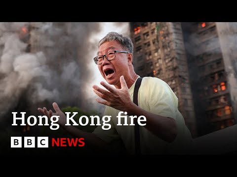 Video | Hundreds still missing after Hong Kong apartment blocks fire | BBC News