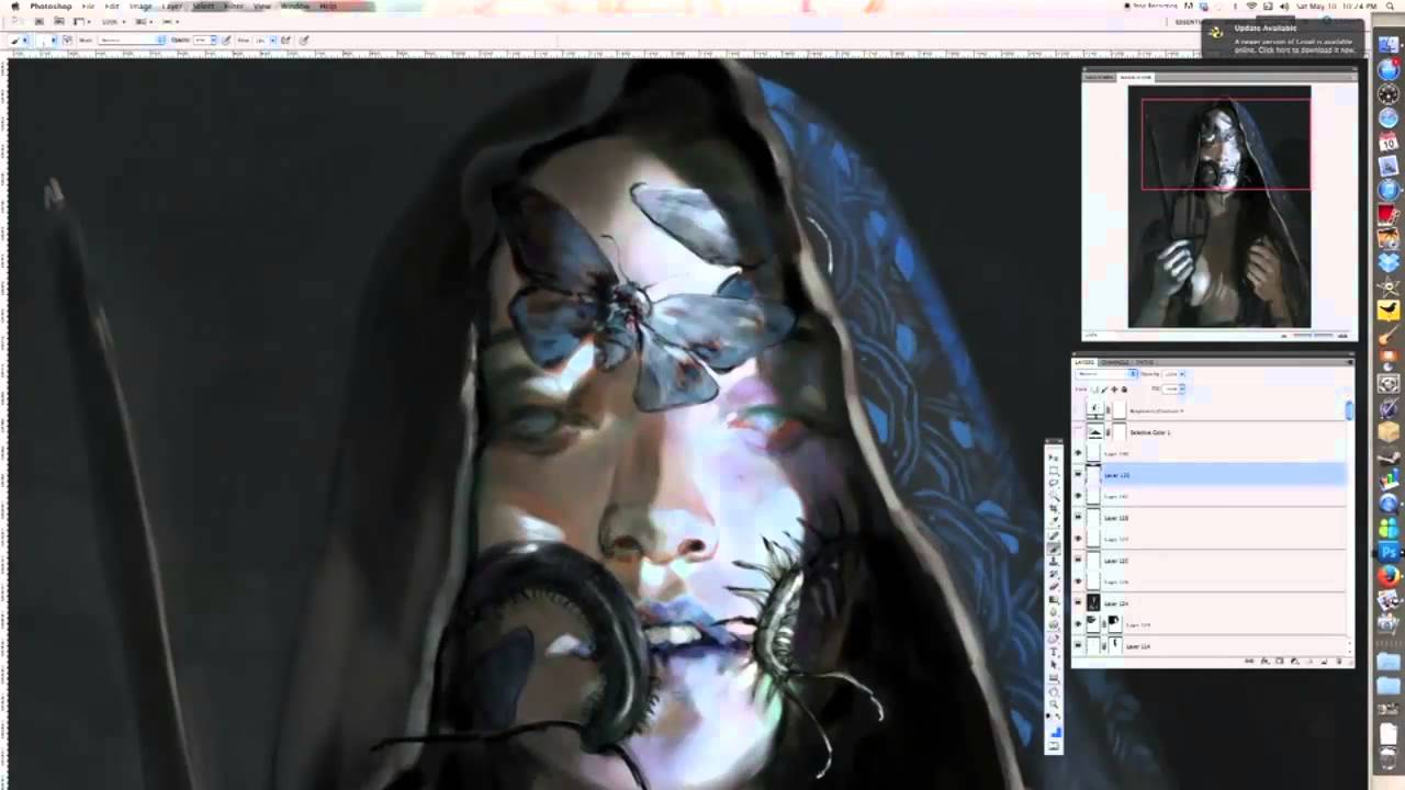 Jeff Simpson creates striking horror art - YouTube