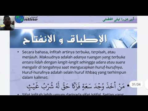 5. Belajar Tajwid, Sifat Ithbaq Dan Infitah