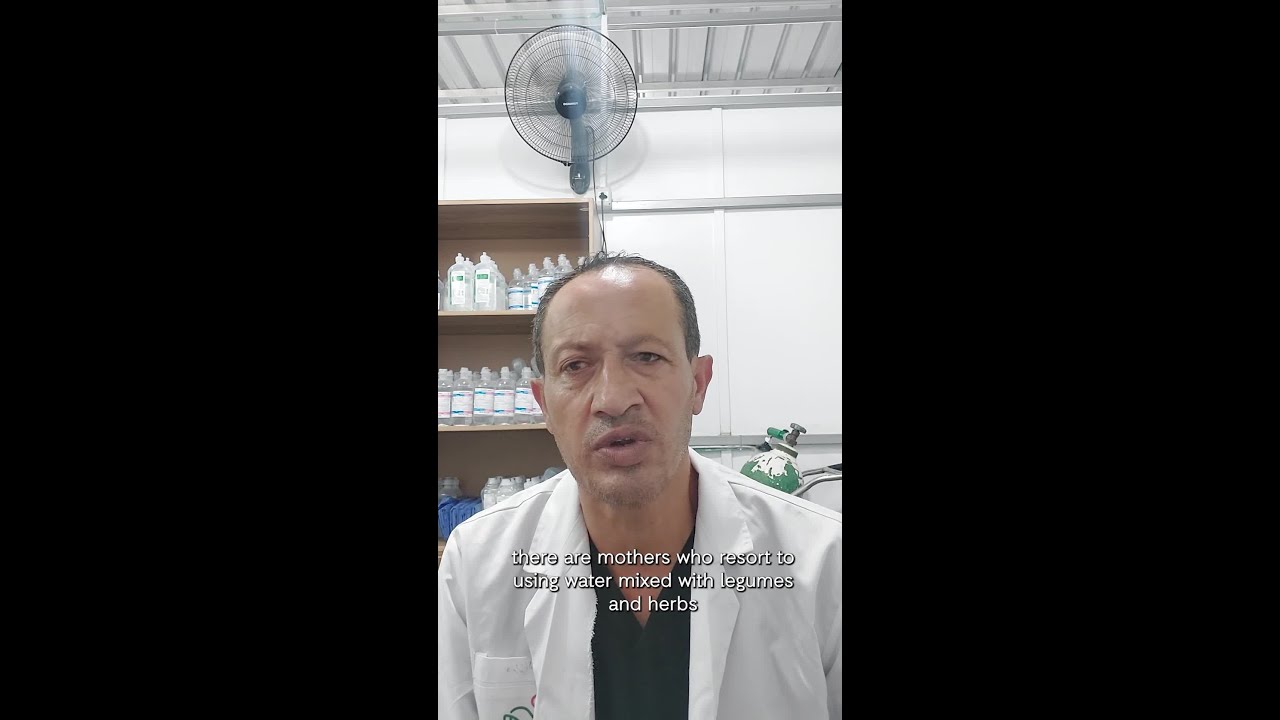 Dr. Raed Rajab Al-Baba from Al-Awda Hospital in Nuseirat discusses the hunger crisis in Gaza