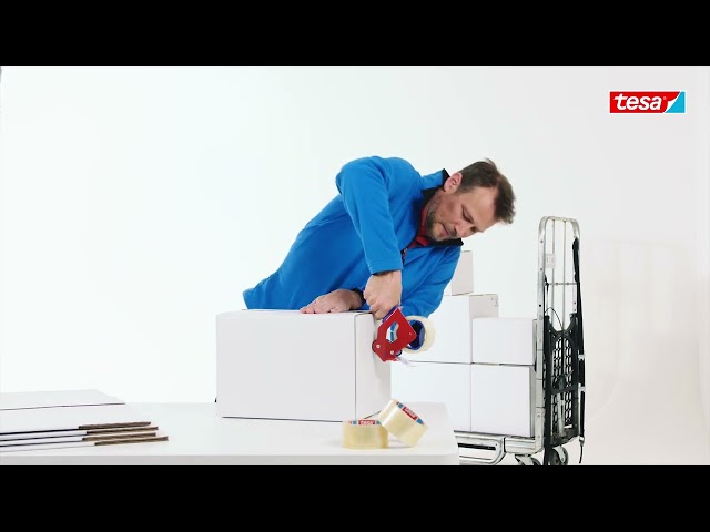Vídeo relacionado con tesa Dispensador de Cintas de Embalaje y tesapack Fuerte en Set , 2 Cintas de para Embalajes con 1 Dispensador , Transparente , 66 m x 50 mm