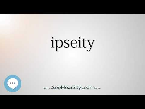 ipseity - Smart & Obscure English Words Defined 👁️🔊🗣🧠✅